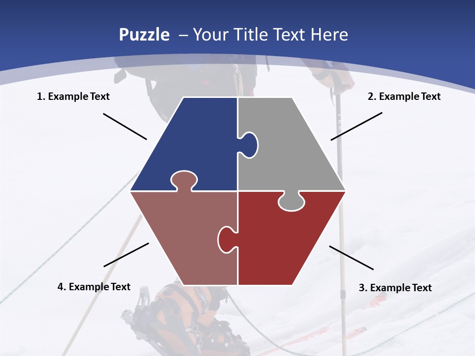 Scene From Walking On Mountain Top. PowerPoint Template