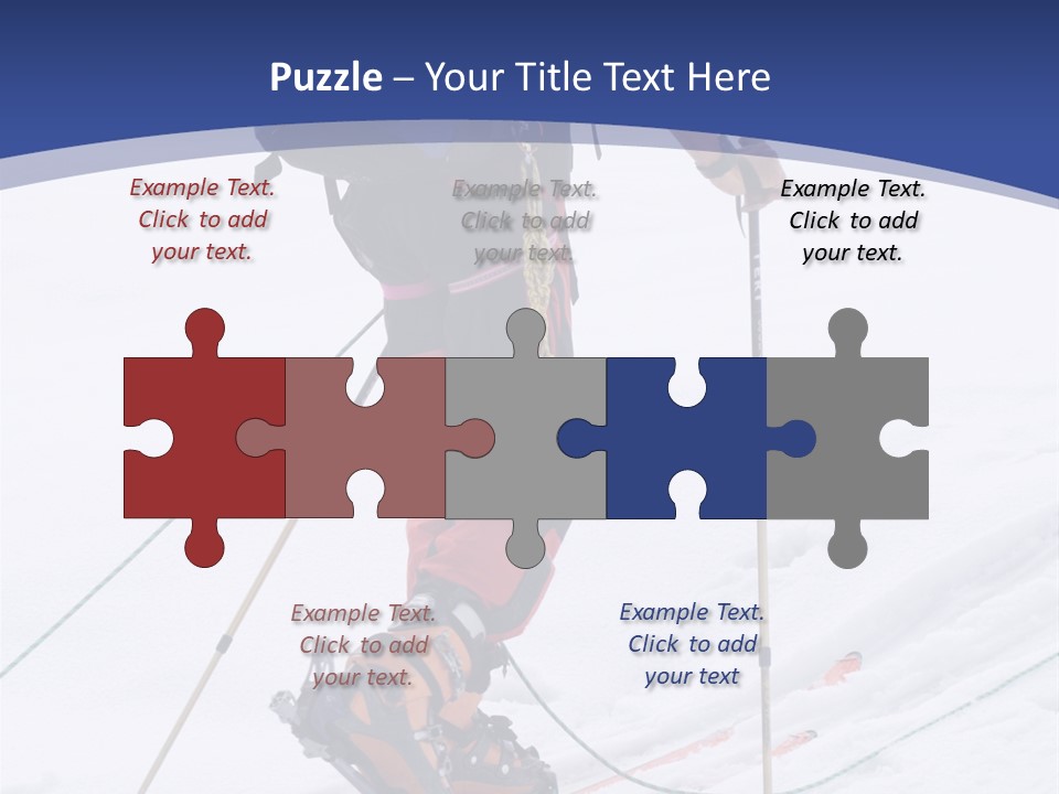 Scene From Walking On Mountain Top. PowerPoint Template