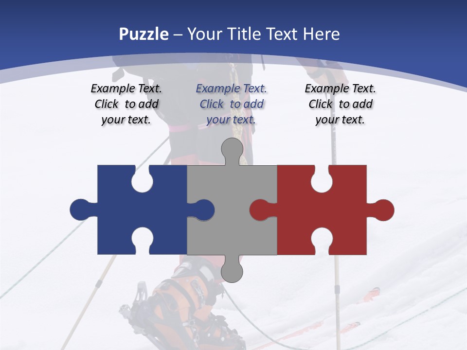 Scene From Walking On Mountain Top. PowerPoint Template