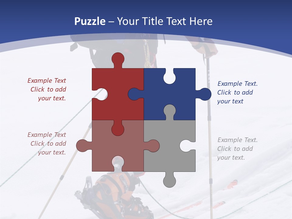 Scene From Walking On Mountain Top. PowerPoint Template