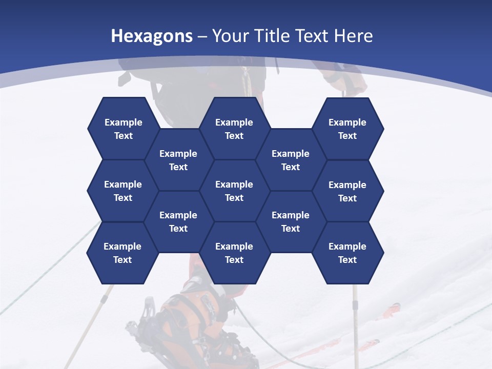 Scene From Walking On Mountain Top. PowerPoint Template