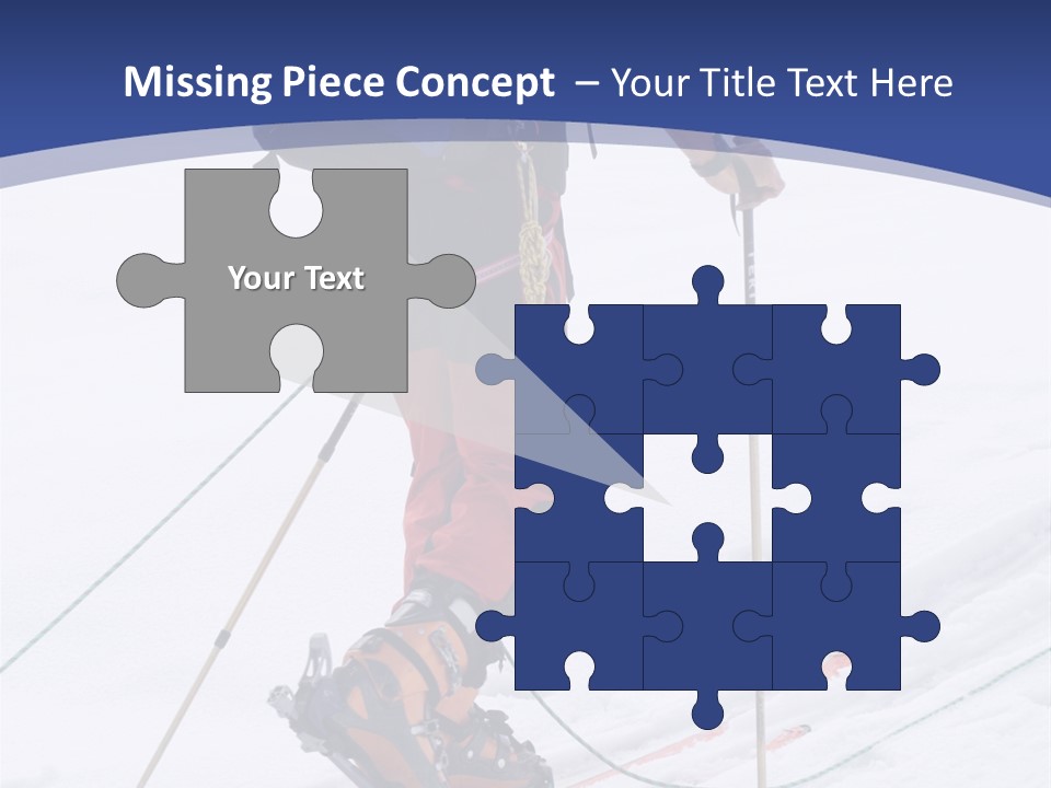 Scene From Walking On Mountain Top. PowerPoint Template