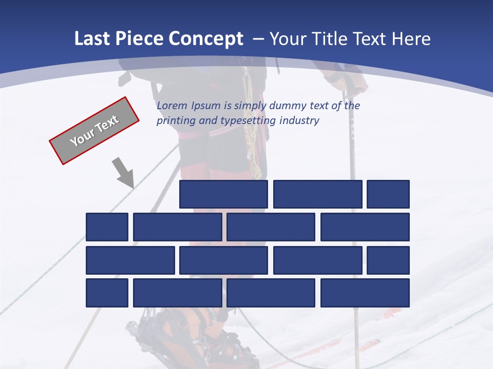 Scene From Walking On Mountain Top. PowerPoint Template