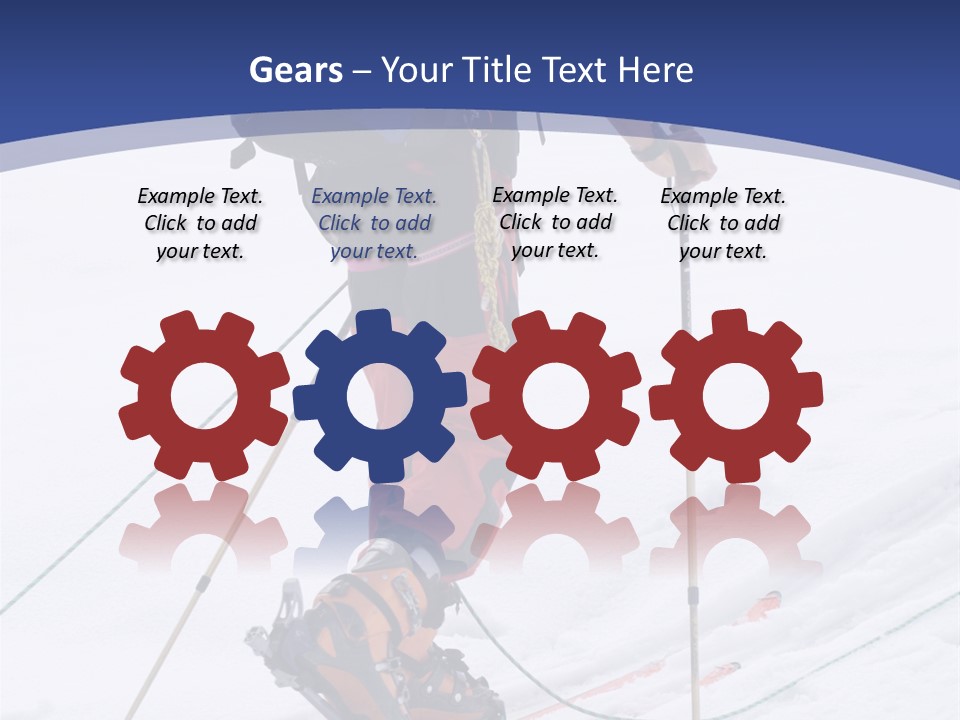 Scene From Walking On Mountain Top. PowerPoint Template