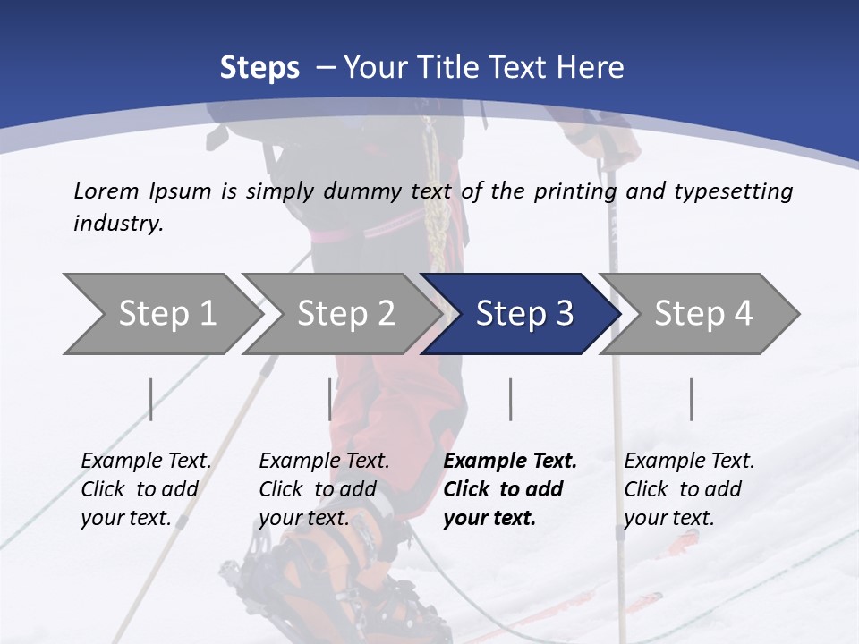 Scene From Walking On Mountain Top. PowerPoint Template