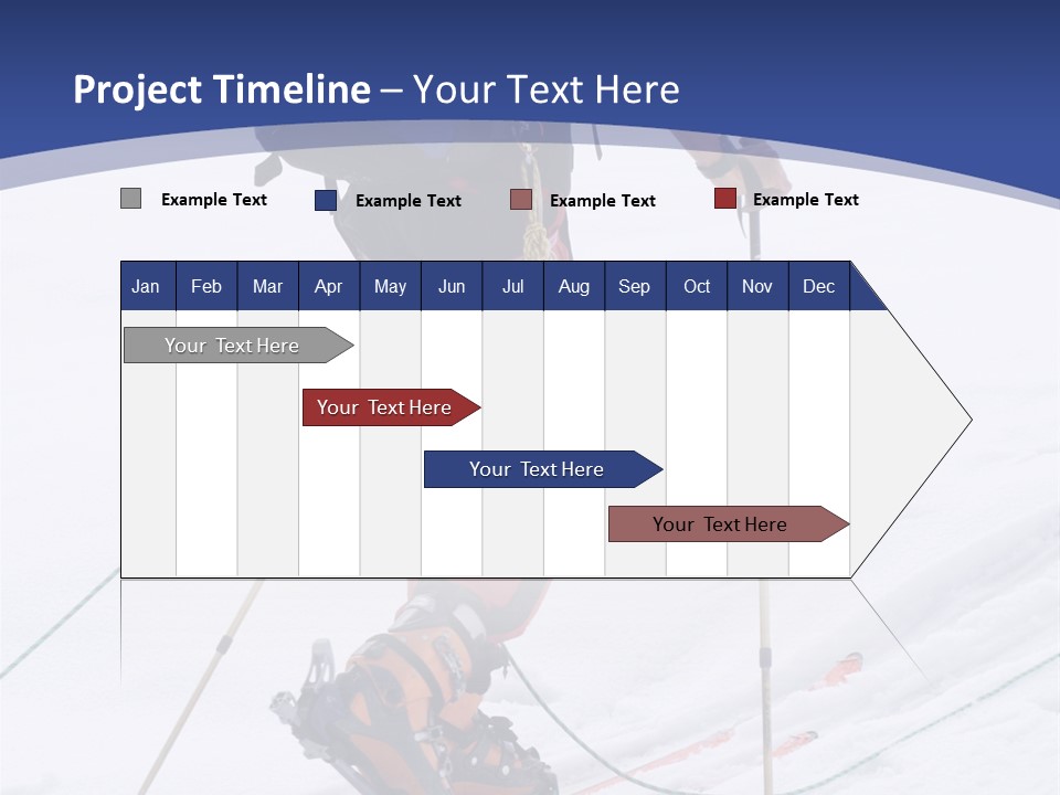 Scene From Walking On Mountain Top. PowerPoint Template