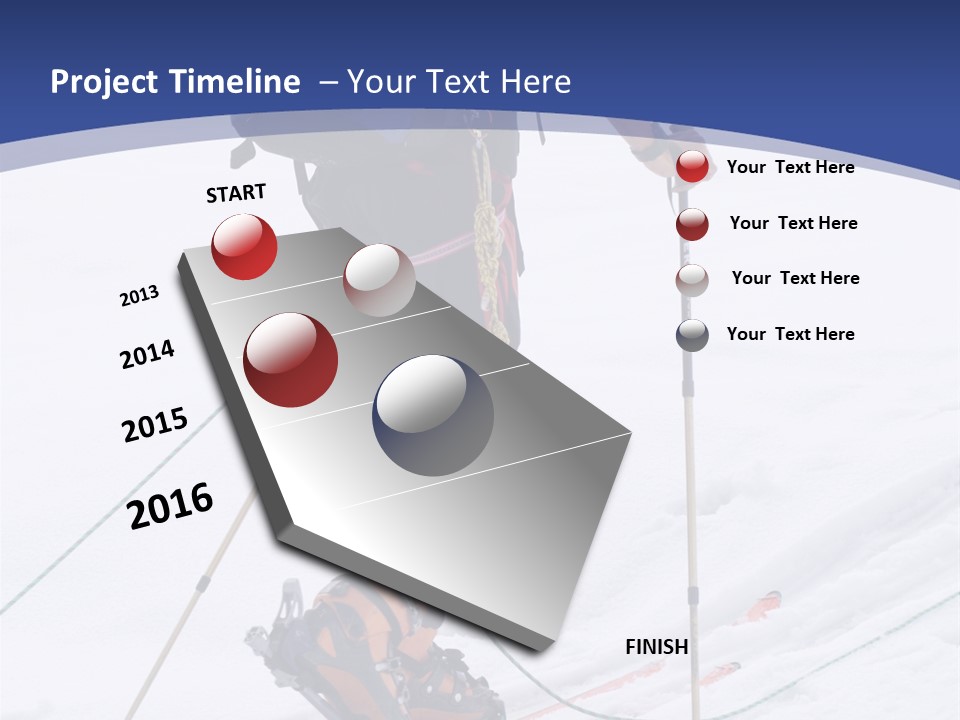 Scene From Walking On Mountain Top. PowerPoint Template