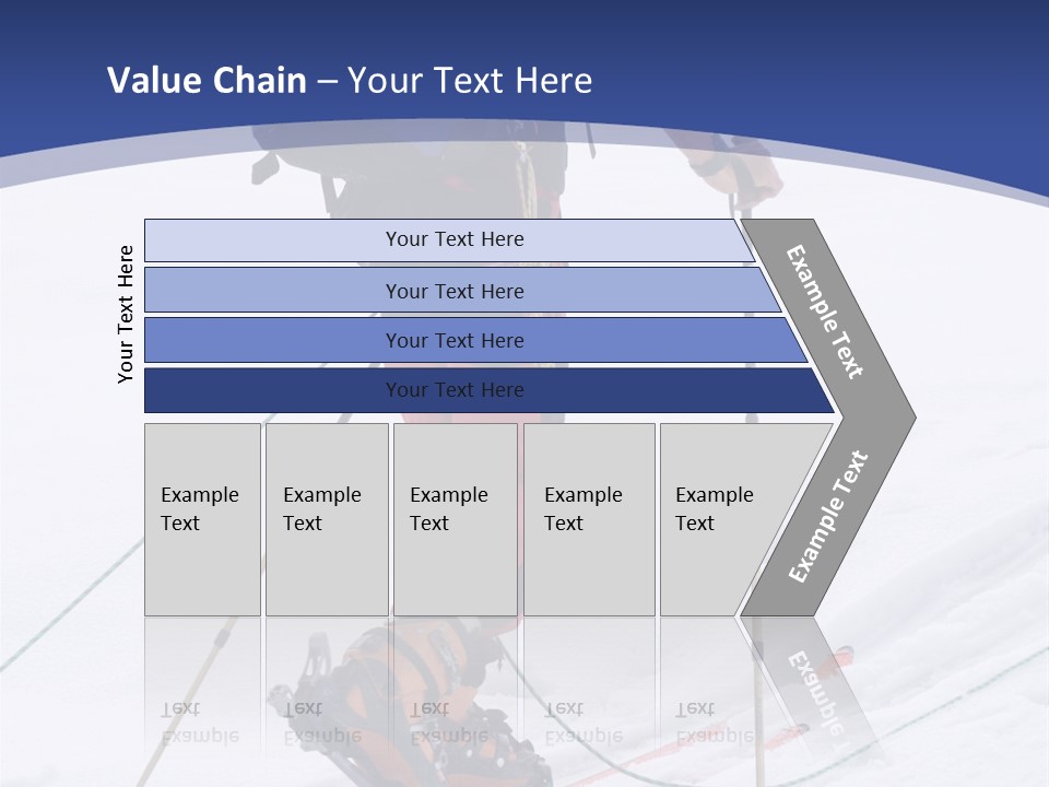 Scene From Walking On Mountain Top. PowerPoint Template