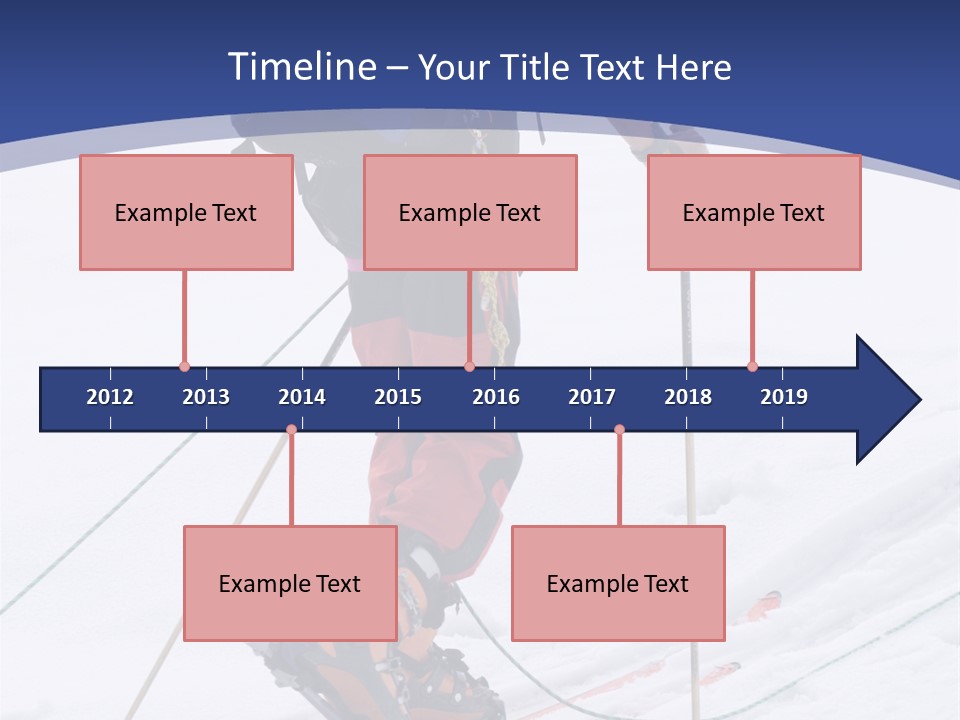Scene From Walking On Mountain Top. PowerPoint Template