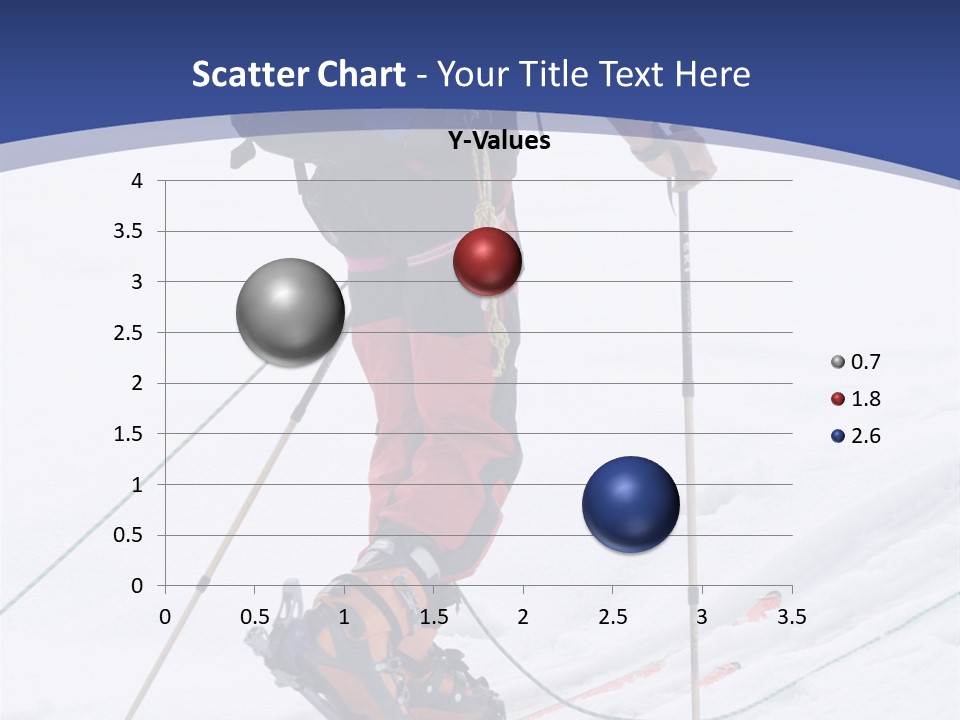 Scene From Walking On Mountain Top. PowerPoint Template