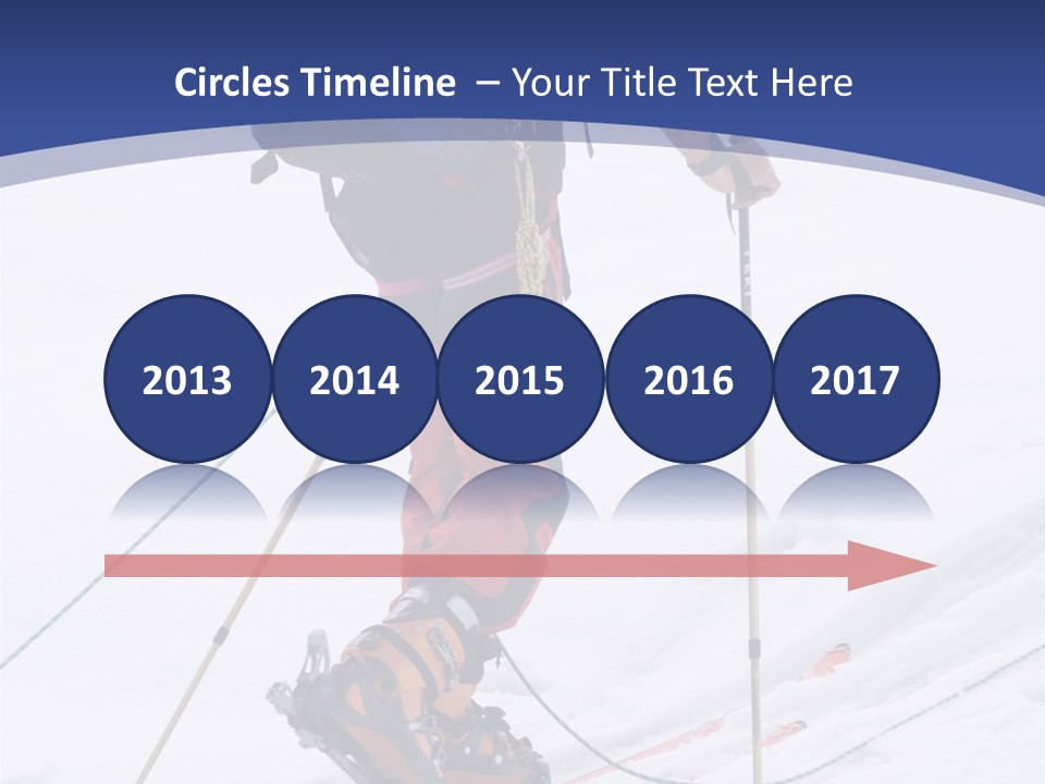 Scene From Walking On Mountain Top. PowerPoint Template