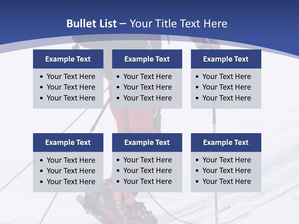 Scene From Walking On Mountain Top. PowerPoint Template