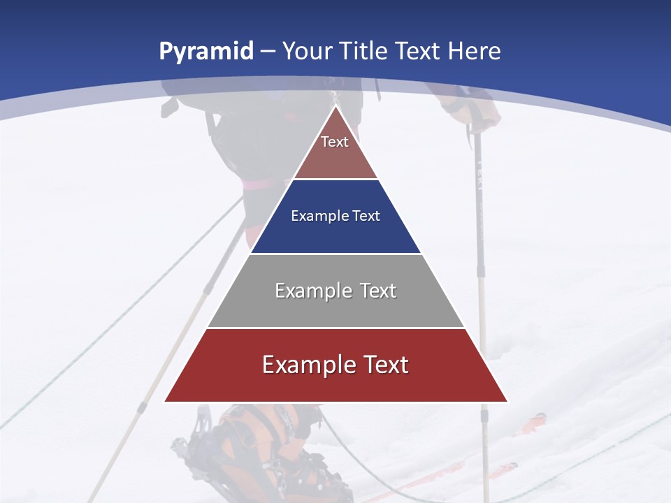 Scene From Walking On Mountain Top. PowerPoint Template