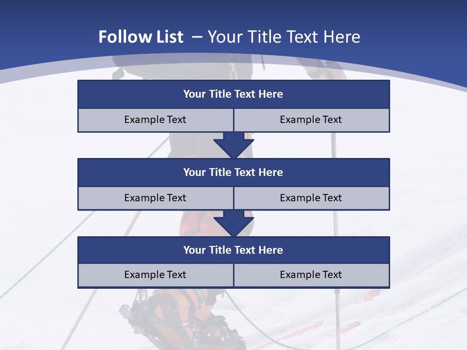 Scene From Walking On Mountain Top. PowerPoint Template