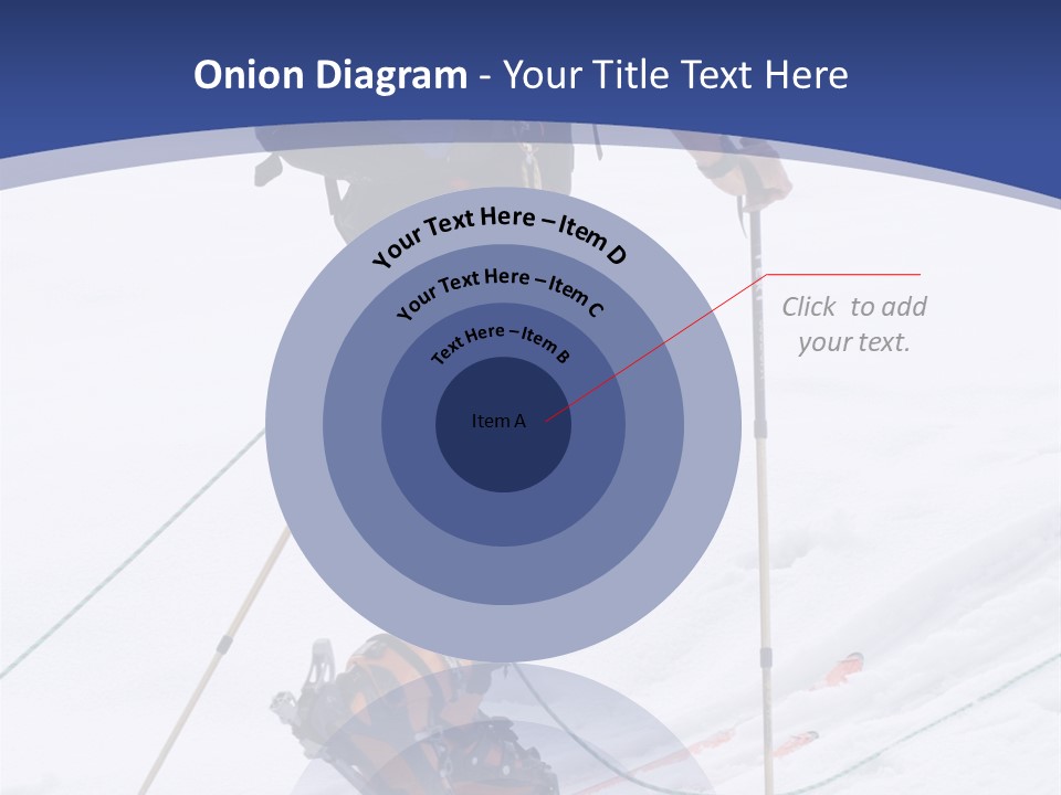 Scene From Walking On Mountain Top. PowerPoint Template