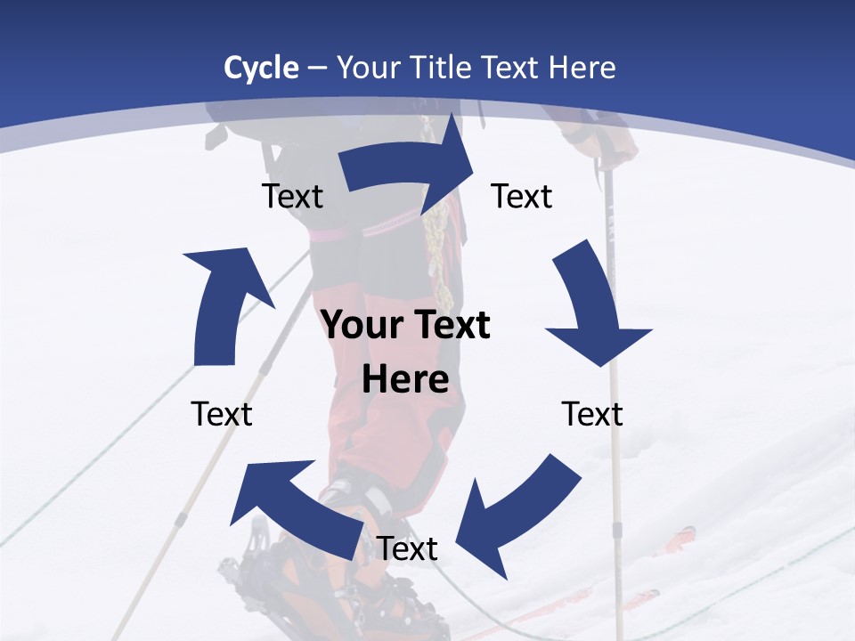 Scene From Walking On Mountain Top. PowerPoint Template