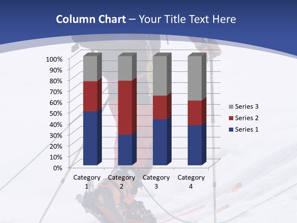 Scene From Walking On Mountain Top. PowerPoint Template