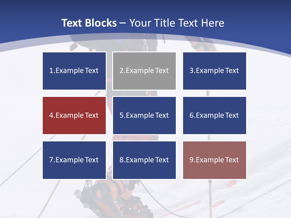 Scene From Walking On Mountain Top. PowerPoint Template