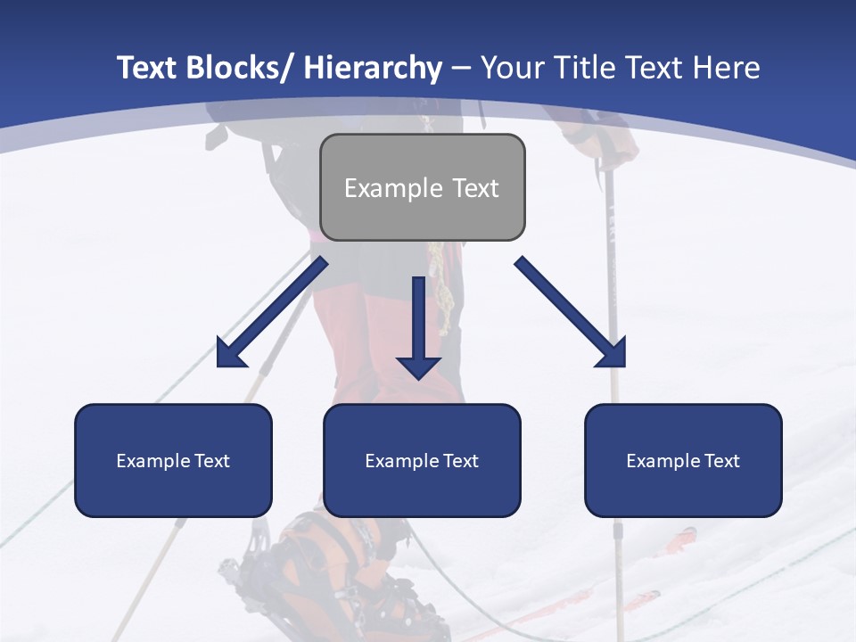 Scene From Walking On Mountain Top. PowerPoint Template