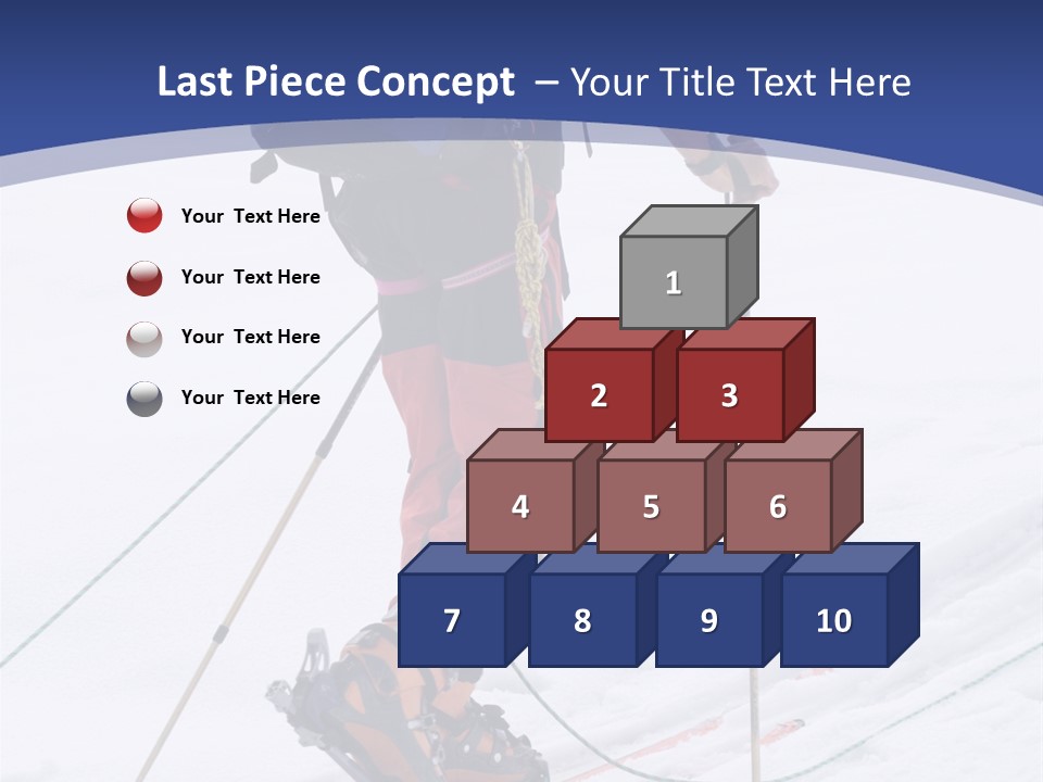 Scene From Walking On Mountain Top. PowerPoint Template