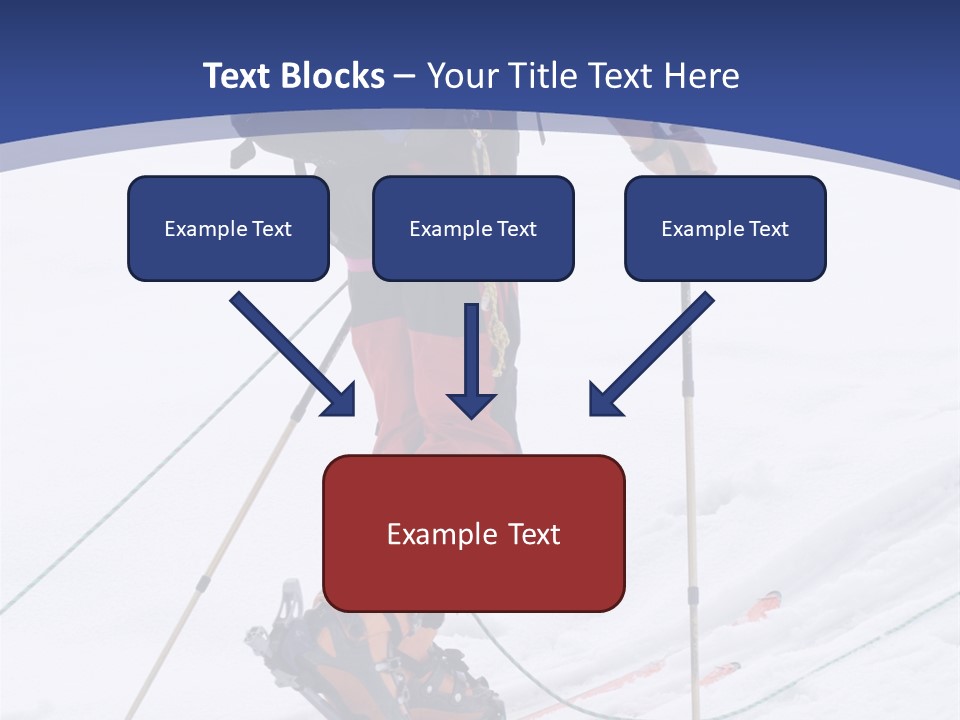Scene From Walking On Mountain Top. PowerPoint Template