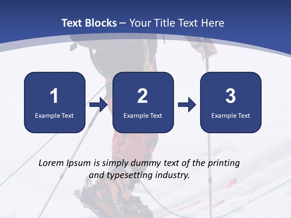 Scene From Walking On Mountain Top. PowerPoint Template