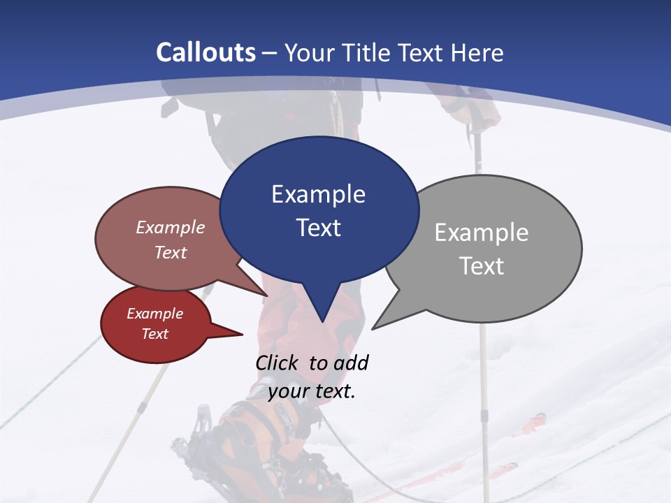 Scene From Walking On Mountain Top. PowerPoint Template