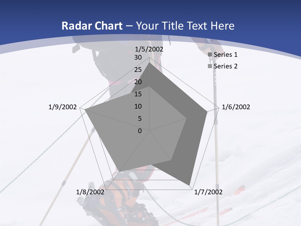 Scene From Walking On Mountain Top. PowerPoint Template