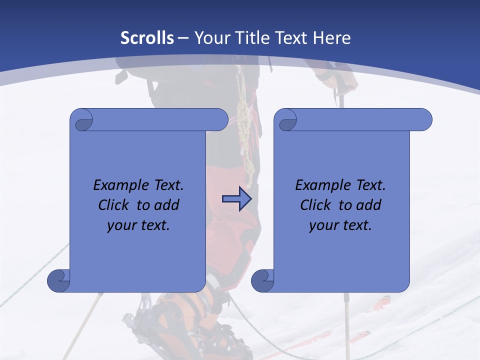 Scene From Walking On Mountain Top. PowerPoint Template