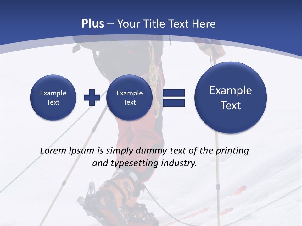 Scene From Walking On Mountain Top. PowerPoint Template
