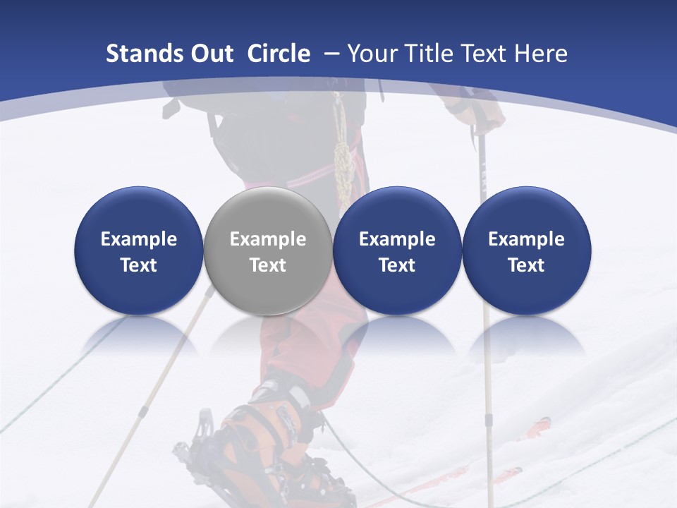 Scene From Walking On Mountain Top. PowerPoint Template