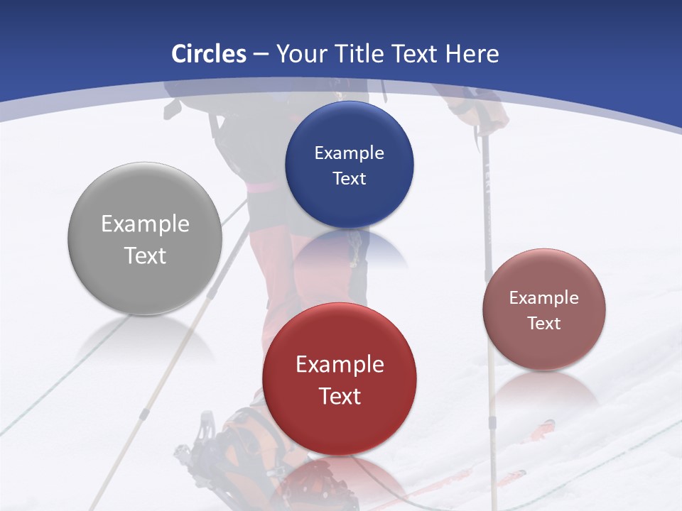 Scene From Walking On Mountain Top. PowerPoint Template