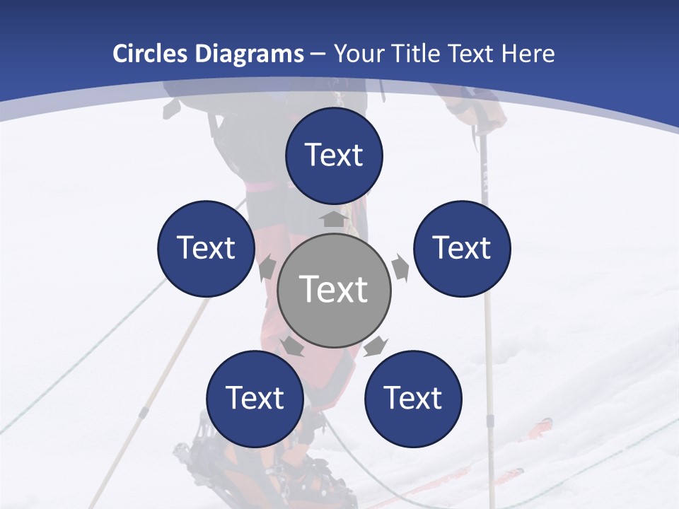 Scene From Walking On Mountain Top. PowerPoint Template