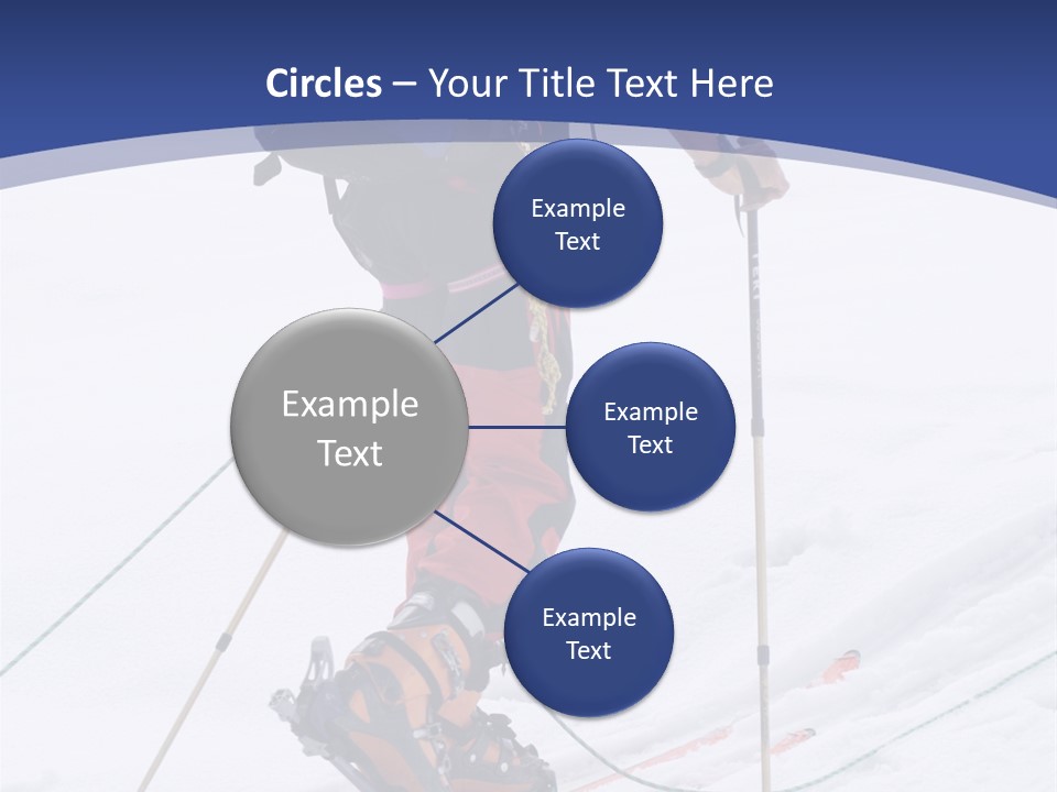 Scene From Walking On Mountain Top. PowerPoint Template
