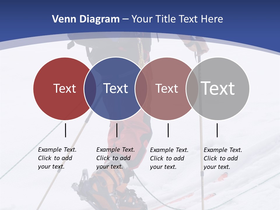 Scene From Walking On Mountain Top. PowerPoint Template