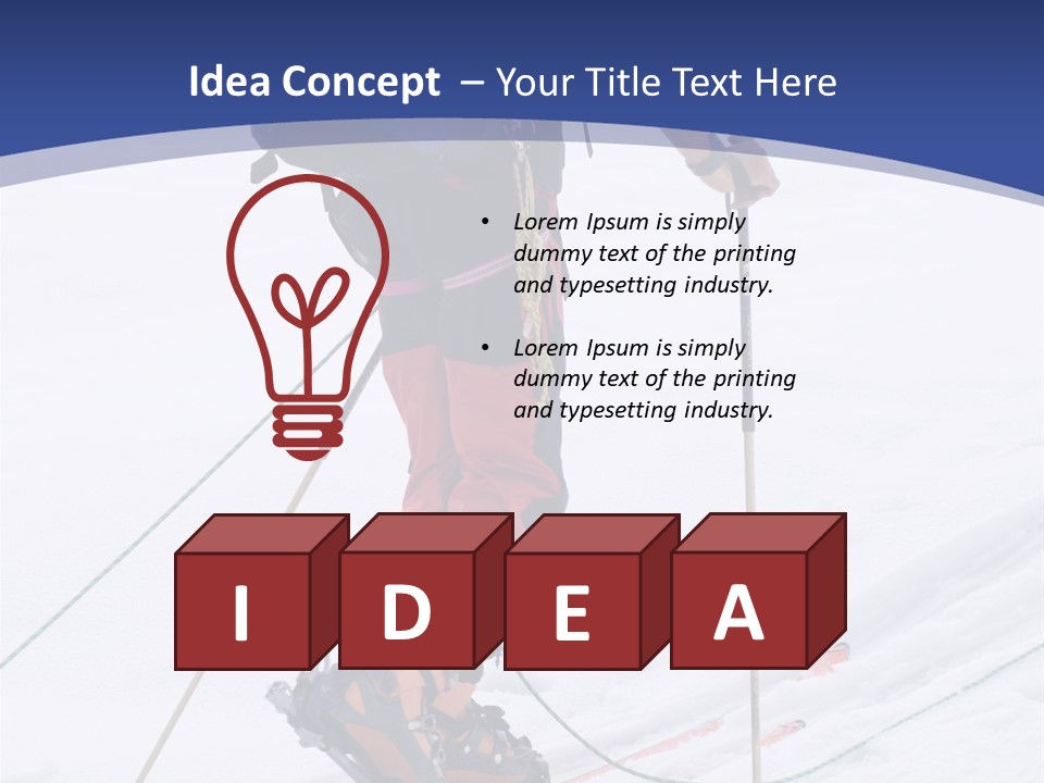 Scene From Walking On Mountain Top. PowerPoint Template