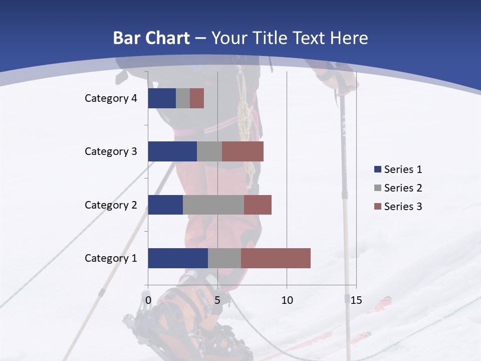 Scene From Walking On Mountain Top. PowerPoint Template