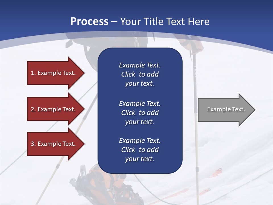 Scene From Walking On Mountain Top. PowerPoint Template