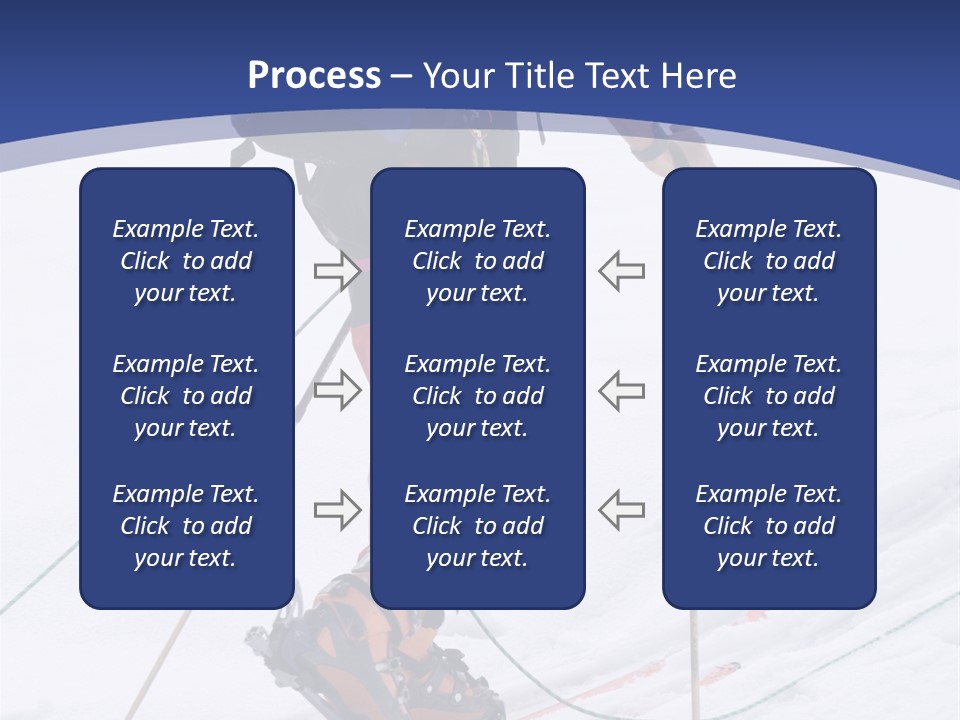 Scene From Walking On Mountain Top. PowerPoint Template