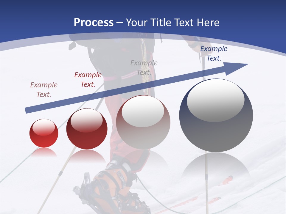 Scene From Walking On Mountain Top. PowerPoint Template