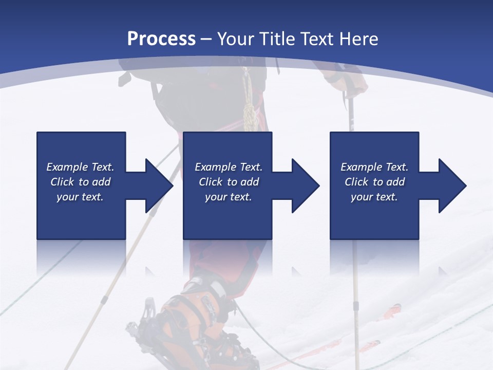 Scene From Walking On Mountain Top. PowerPoint Template