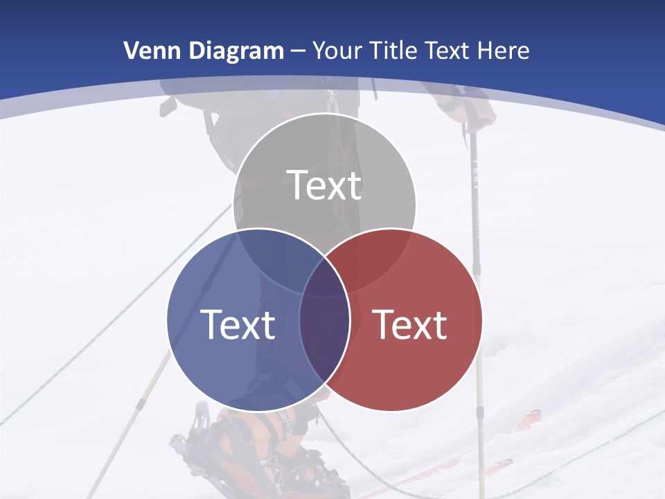 Scene From Walking On Mountain Top. PowerPoint Template