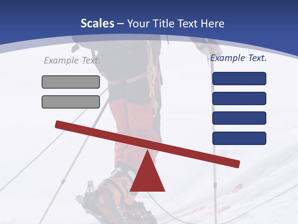 Scene From Walking On Mountain Top. PowerPoint Template