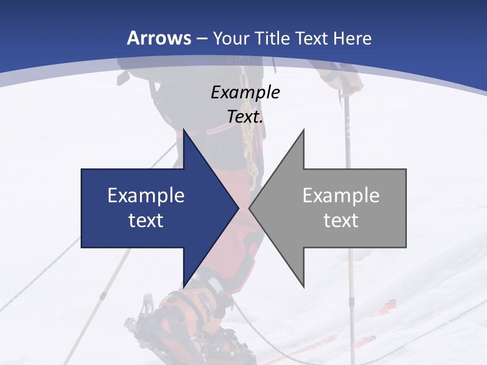 Scene From Walking On Mountain Top. PowerPoint Template