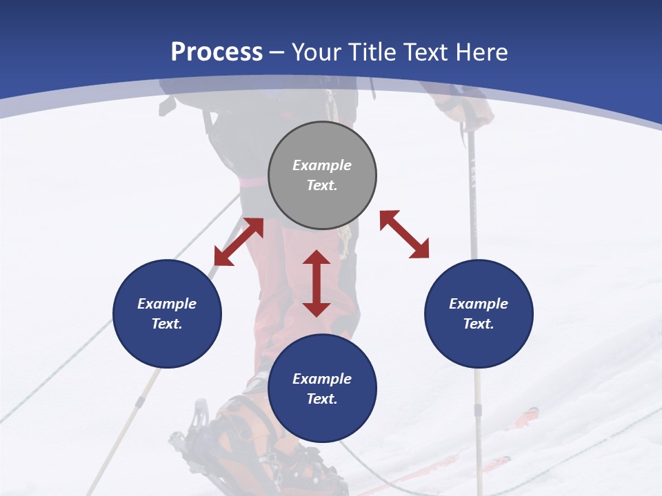 Scene From Walking On Mountain Top. PowerPoint Template