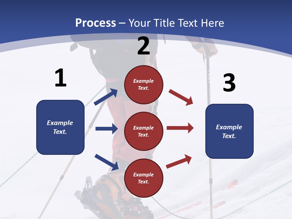 Scene From Walking On Mountain Top. PowerPoint Template