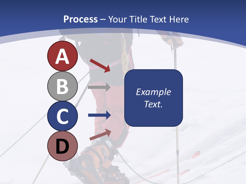 Scene From Walking On Mountain Top. PowerPoint Template