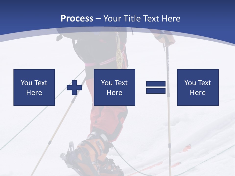 Scene From Walking On Mountain Top. PowerPoint Template