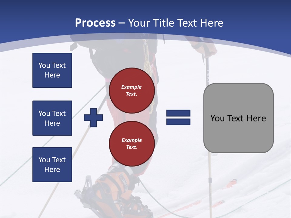 Scene From Walking On Mountain Top. PowerPoint Template