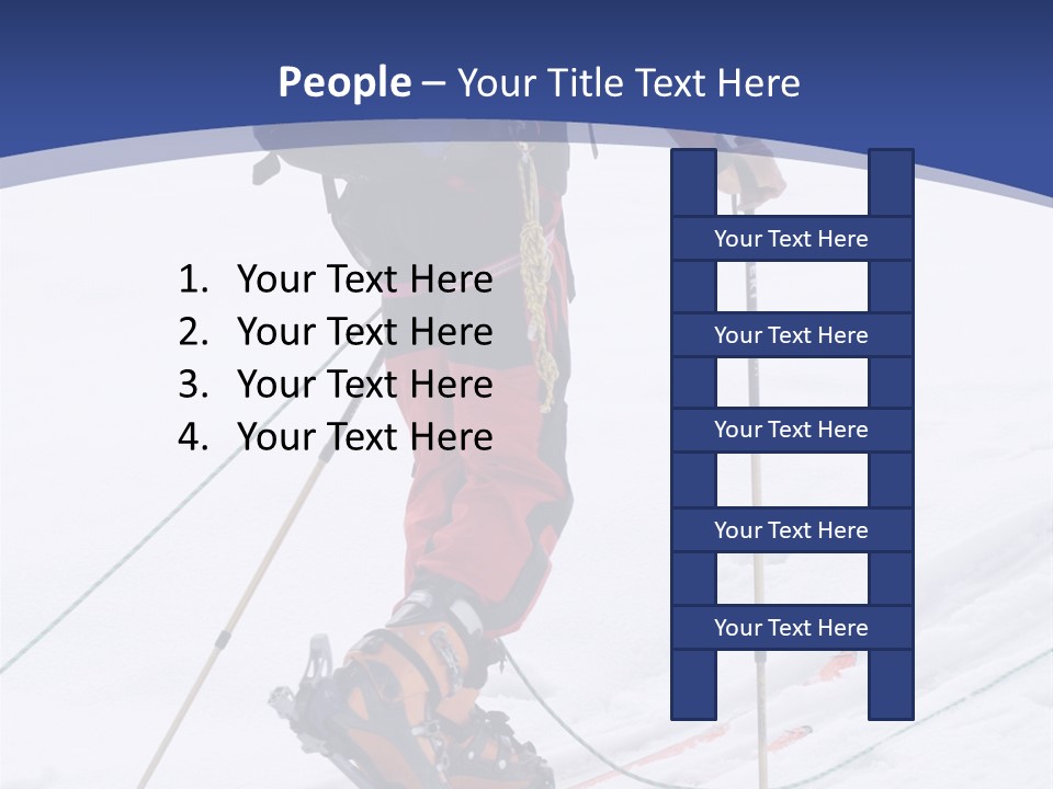 Scene From Walking On Mountain Top. PowerPoint Template